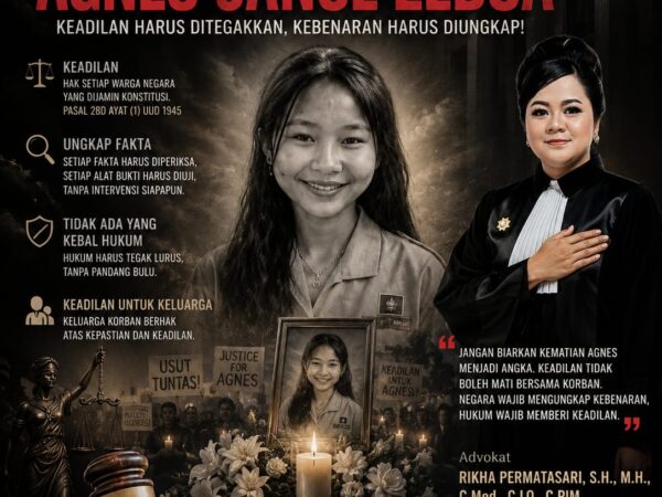 SIARAN PERS Advokat Rikha Permatasari: "Justice for Agnes Jance Zebua - Keadilan Tidak Boleh Mati Bersama Korban