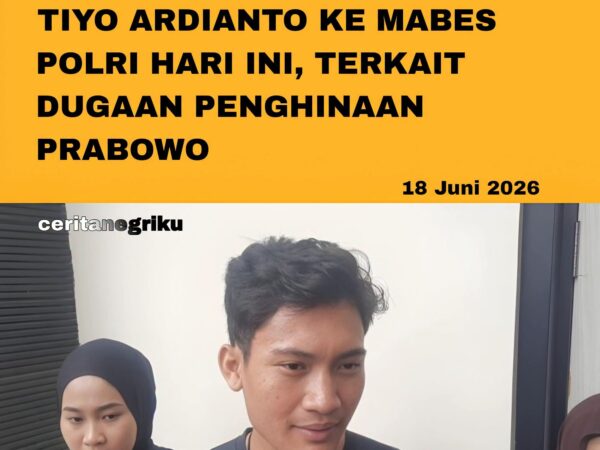 Organisasi kemasyarakatan Garda Prabowo resmi mengadukan mantan Ketua BEM UGM, Tiyo Ardianto Ke Mabes Polri
