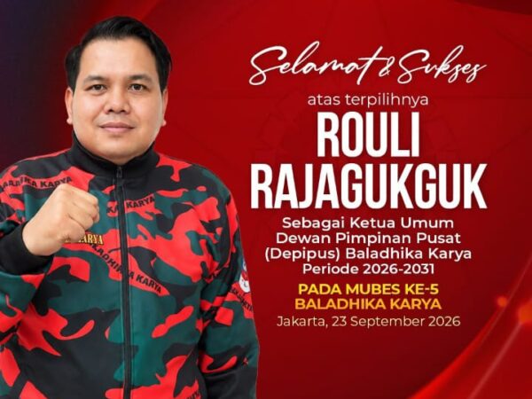 Penutupan Mubes V Baladika Karya Ketua terpilih Rouli Rajaguguk
